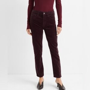 Club Monaco Brown Corduroy Slim Straight Leg Women’s Jeans Pants Casual size 32